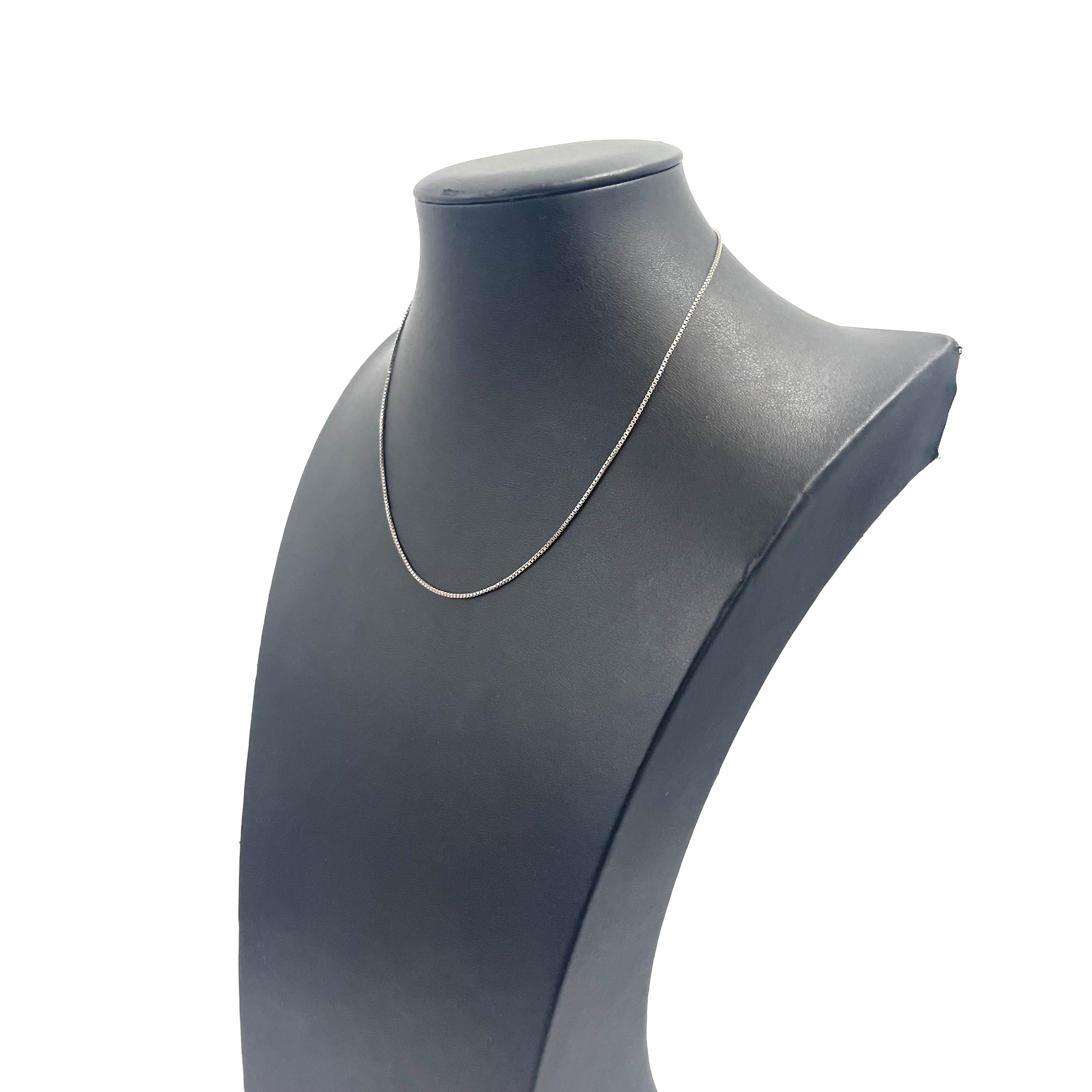 925 SILVER THIN BOX CHAIN 15" 1MM