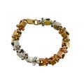 9ct Bi-colour Lego Bracelet 9.5" Carat: 9ct Gold Colour: Yellow Gold Width: 15mm Length: 9.5" Weight: 56.31g