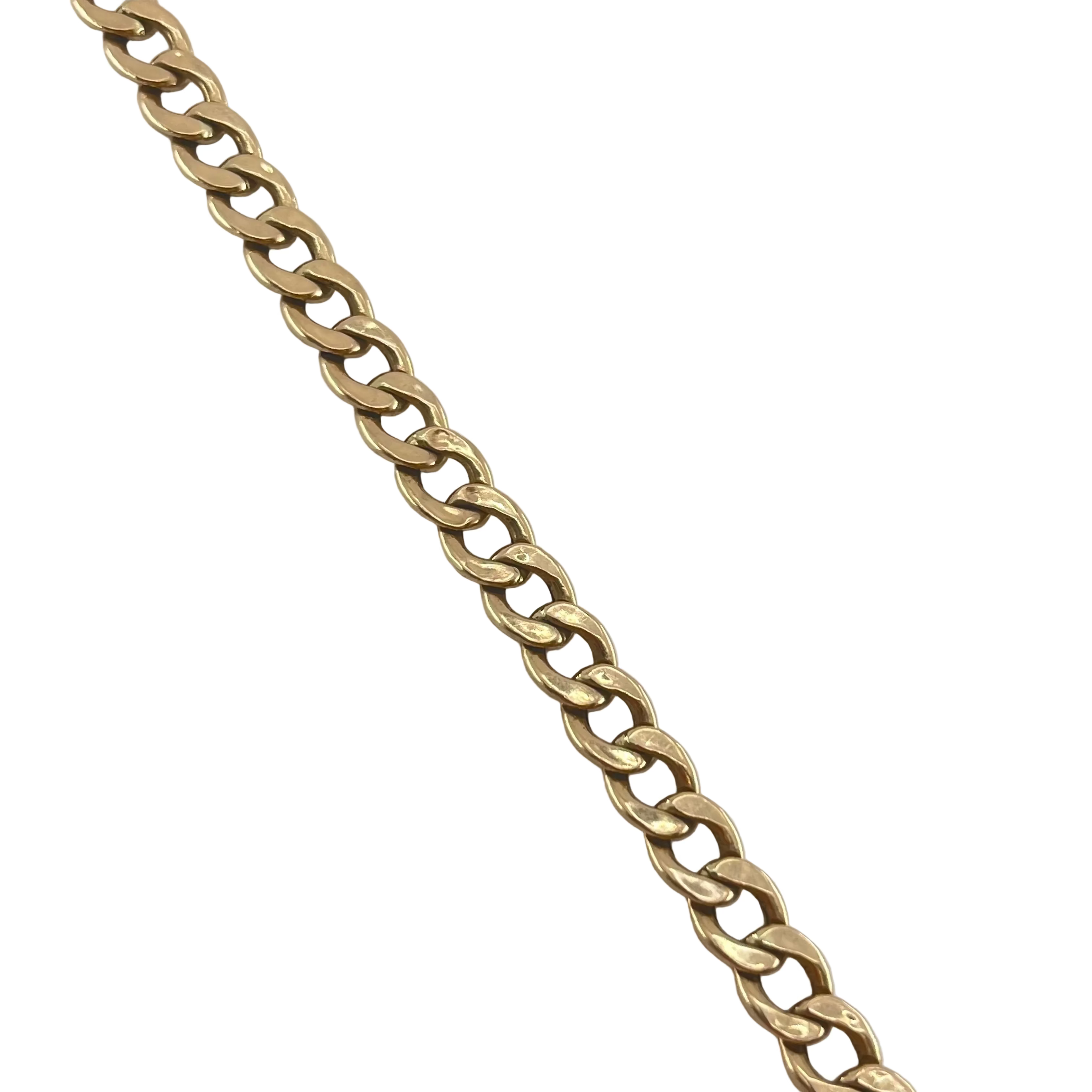 9ct Curb Bracelet 8.7" Carat: 9ct Gold Colour: Yellow Gold Width: 8mm Length: 8.7" Weight: 7.54g