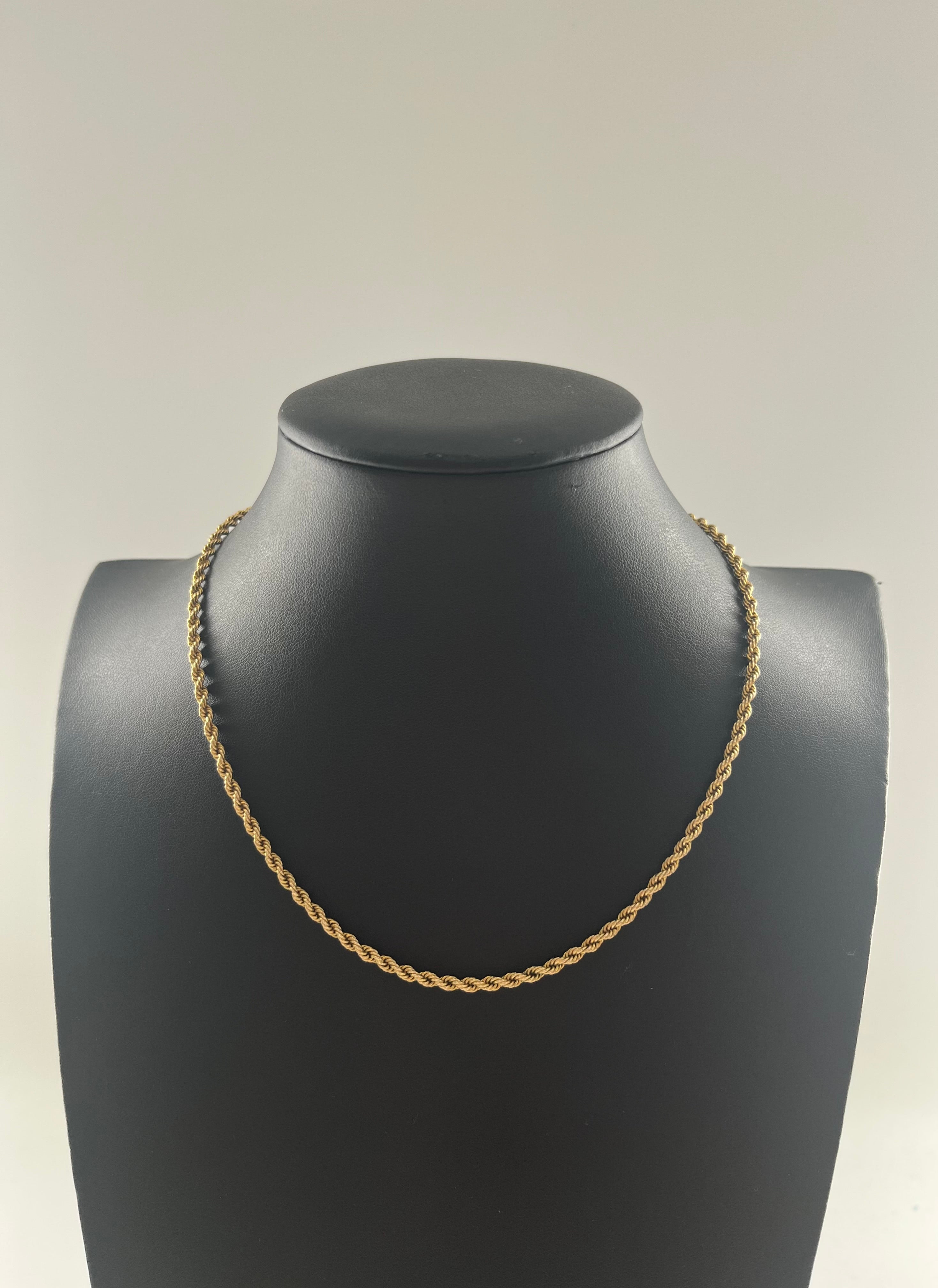 9ct Gold Rope Chain 16"