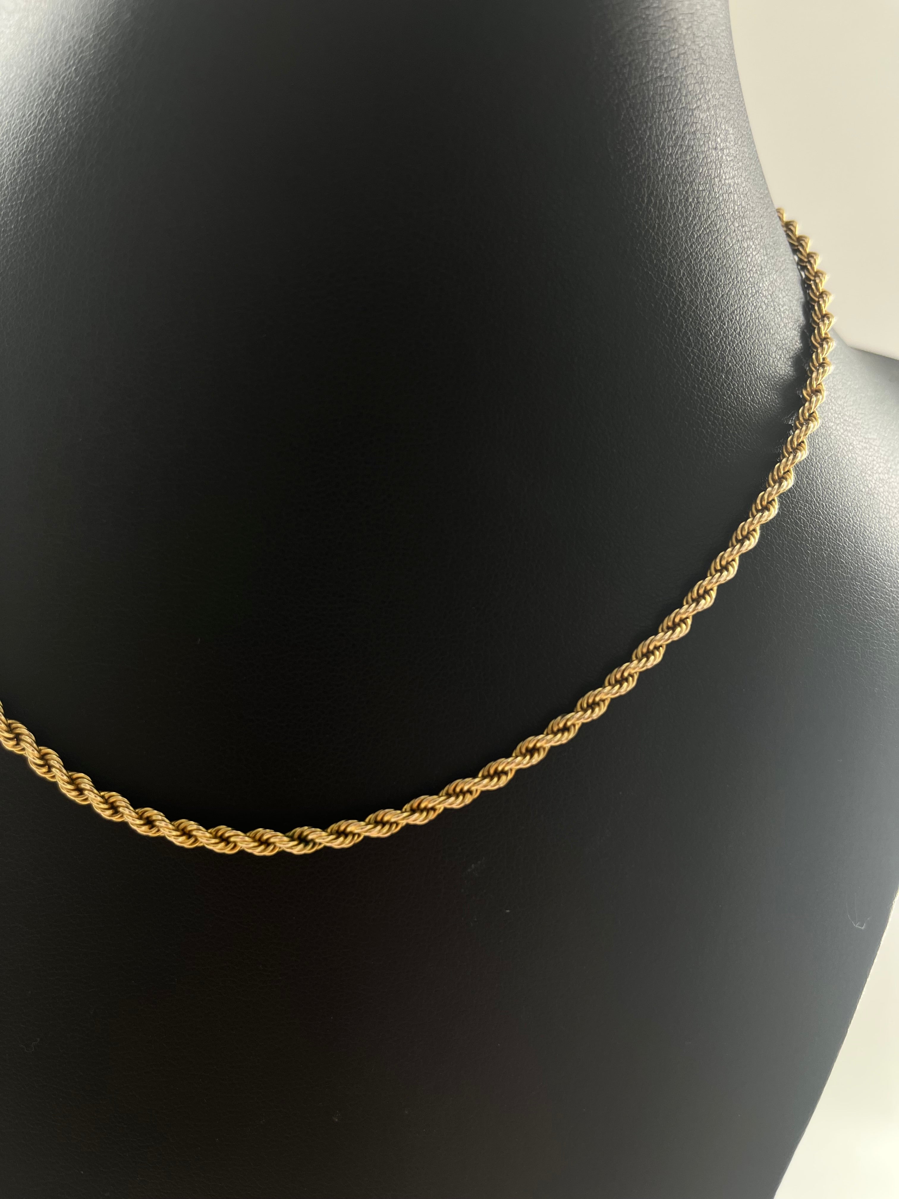9ct Gold Rope Chain 16"