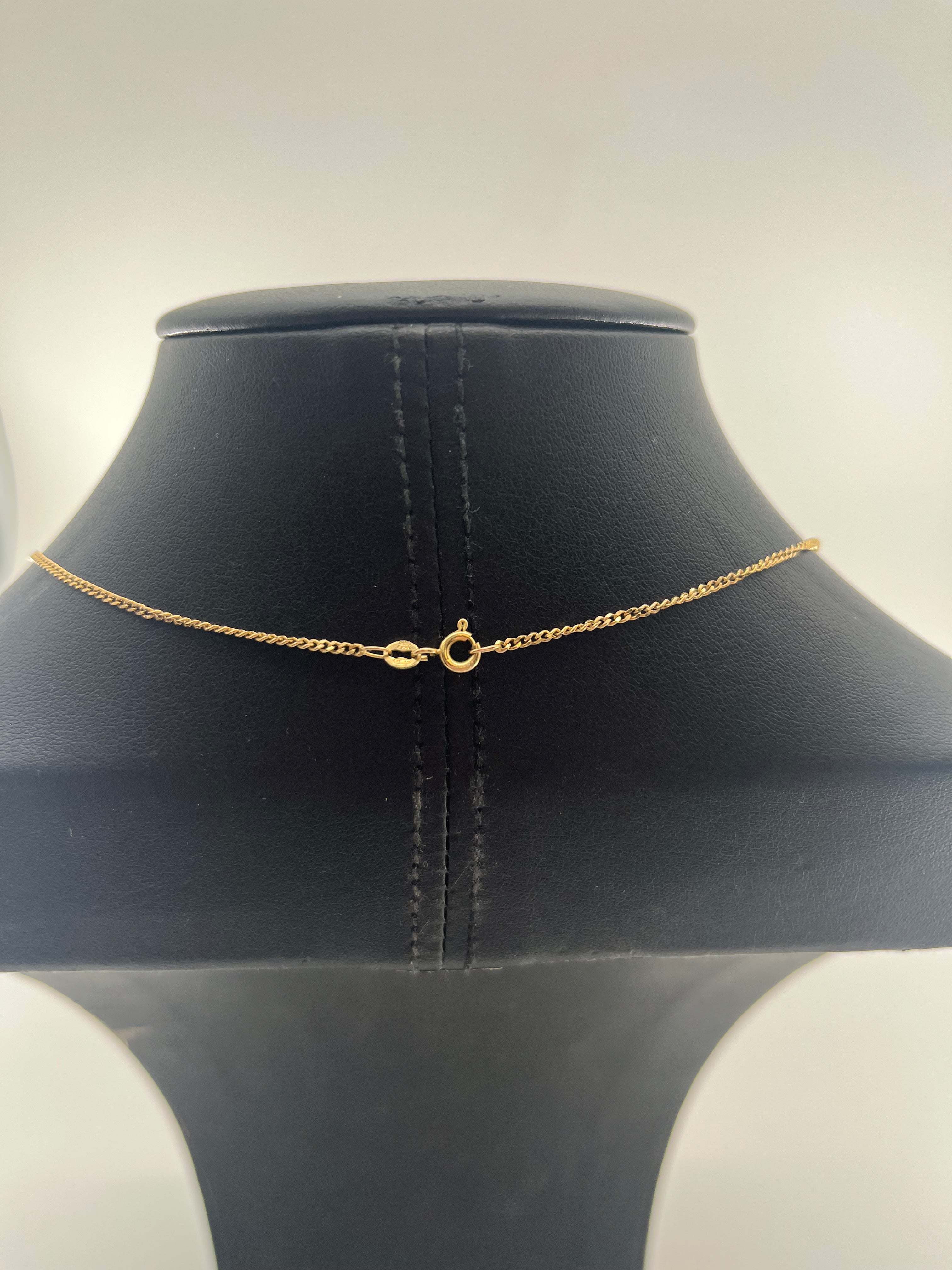 9ct Gold Celtic Cross Pendent and Curb Chain Carat: 9ct Colour: Yellow Gold Style: Curb Length: 17" Chain Width: 1mm Pendent