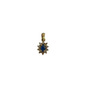 9ct Oval Sapphire & Diamond Pendent Carat: 9ct Colour: Yellow Gold Stones: Sapphire & Diamonds Width: 7mm Length: 11mm
