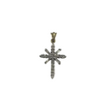 9ct Snowflake Diamond Pendent Carat: 9ct Colour: Yellow Gold Stones: Diamond Width: 12mm Length: 19mm Weight: 0.8g