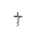9ct Spiral Cross Pendent with Stones Carat: 9ct Colour: White Gold Width: 25mm Length: 39mm Weight: 3.10g
