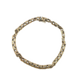 9ct Tripple Fancy Link 9.5" Carat: 9ct Gold Colour: Yellow Gold Width: 5mm Length: 9.5" Weight: 8.25g