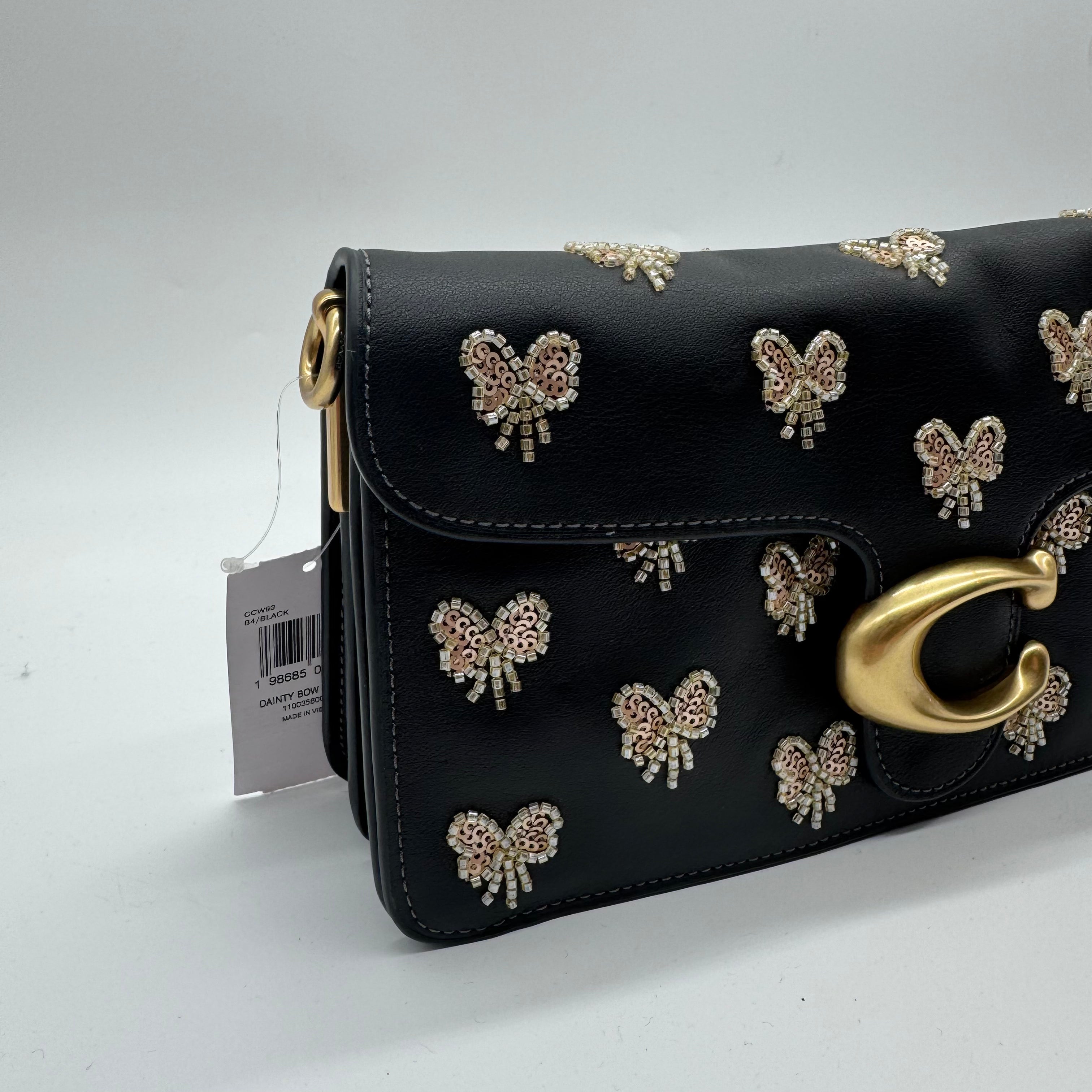 Coach Tabby Shoulder Bag With Dainty Bow Embellishment