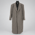BOSS Relaxed-Fit Wool Velour Coat Light Grey