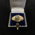 9CT Signet Ring Diamond Size W 1/2
