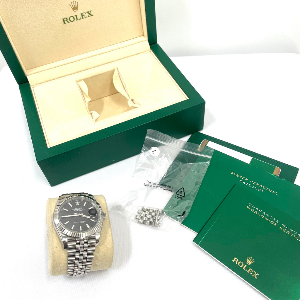 Rolex Datejust 41MM Stainless Steel & White Gold – Slate Grey Dial – Jubilee Bracelet – No Box & Papers