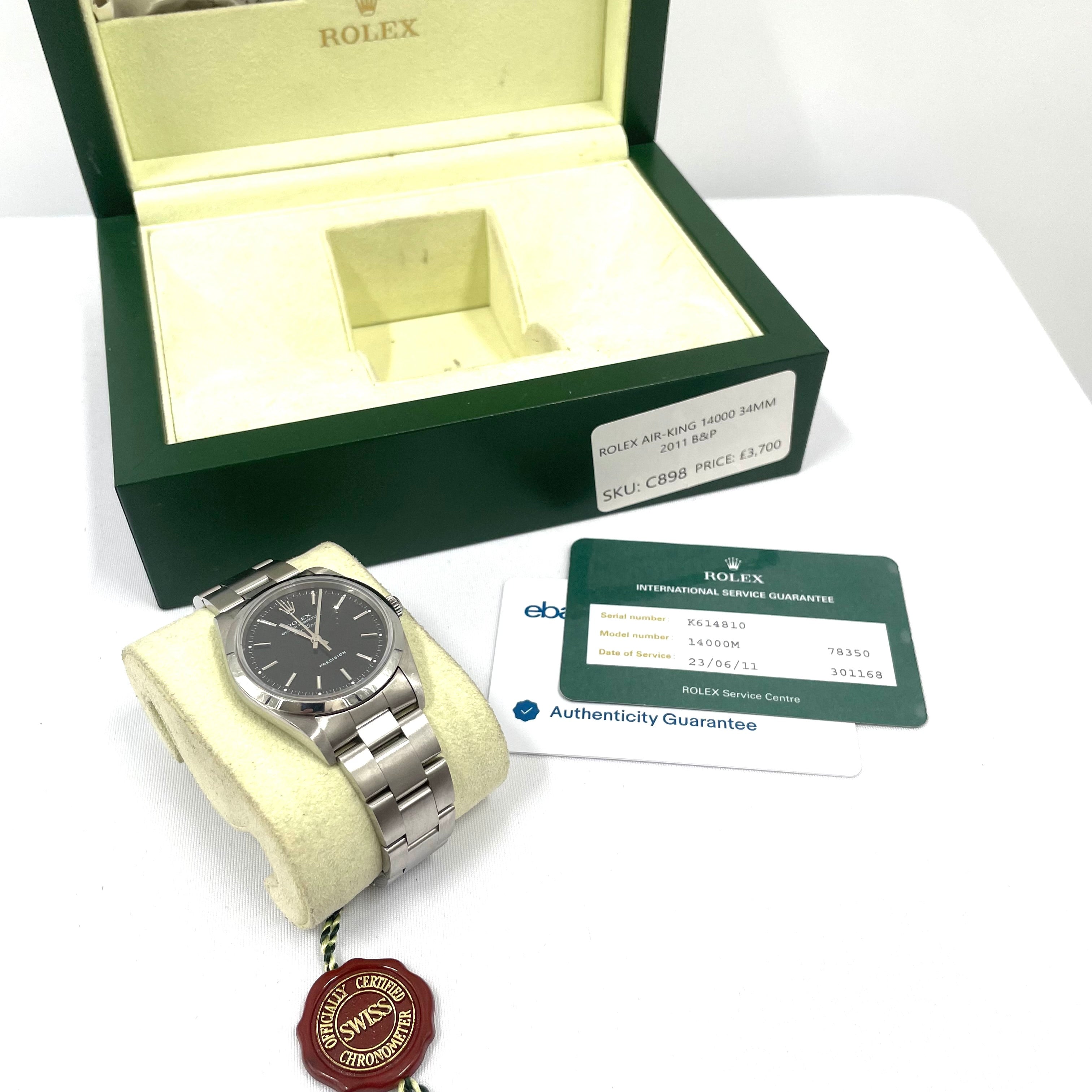 Rolex Air-King 14000 34mm 2011 B&P