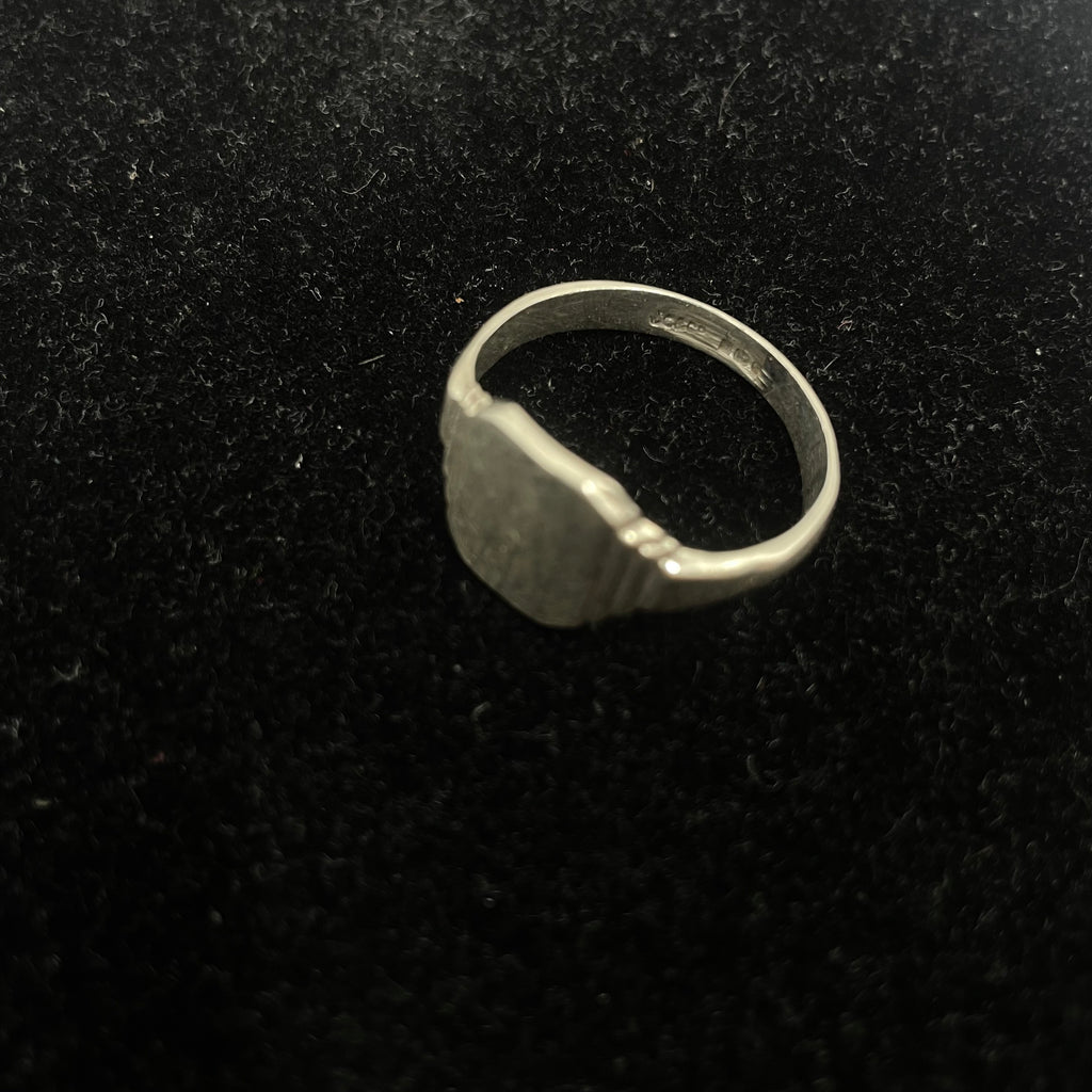 925 Sterling Silver Shield Signet Ring Size W 1/2