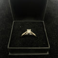 14ct White Gold Diamond Solitaire Ring – Size M
