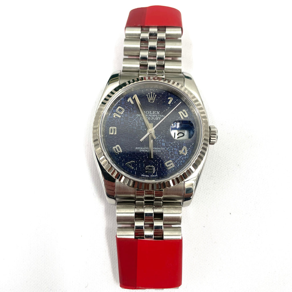 Rolex Datejust 36 Ref. 116234 Blue Jubilee Dial – 36mm Stainless Steel | Service Card