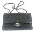 Chanel Black Caviar Leather Classic Flap Chain Shoulder Bag – Pre-Owned – Excellent Condition