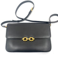 Saint Laurent Black Leather Chain Link Crossbody Bag Gold Hardware – Pre-Owned, Excellent Condition