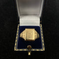 9CT Yellow Gold Signet Ring Rectangle Top Size X 1/2