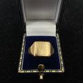 9CT Yellow Gold Signet Ring Square Top Face Size S