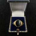 9CT Yellow Gold Signet Ring Oval Face Size V 1/2