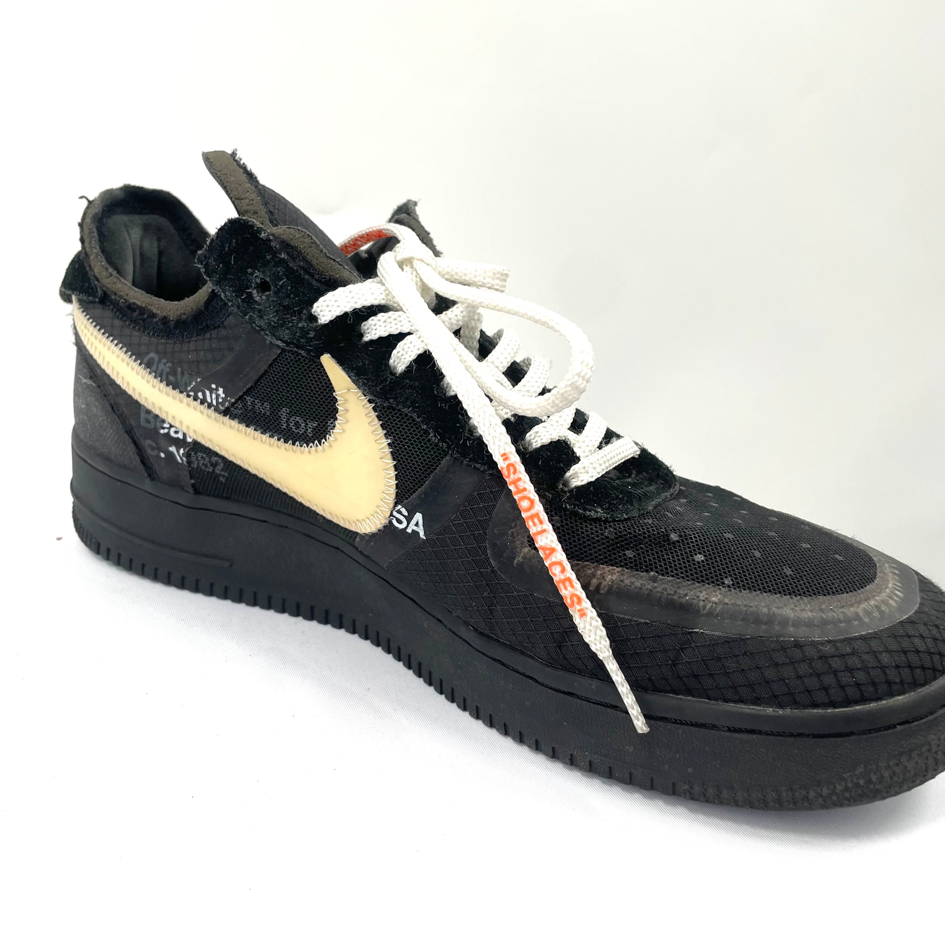 Nike x Off White Air Force 1 Black The Ten Collection UK10 Used