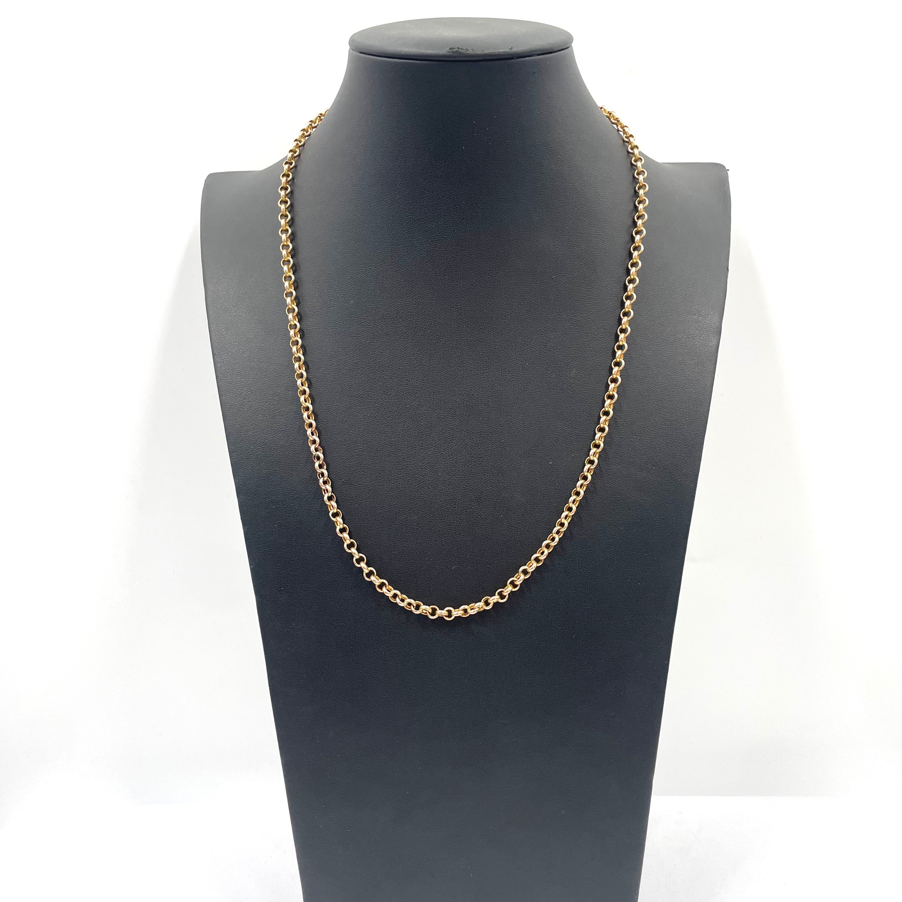 9ct Yellow Gold Belcher Chain 21" 4mm