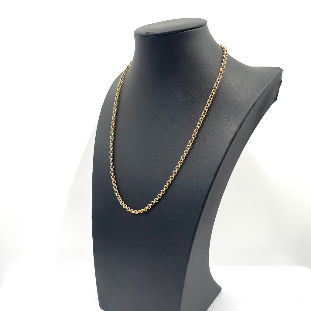 9ct Yellow Gold Belcher Chain 21" 4mm