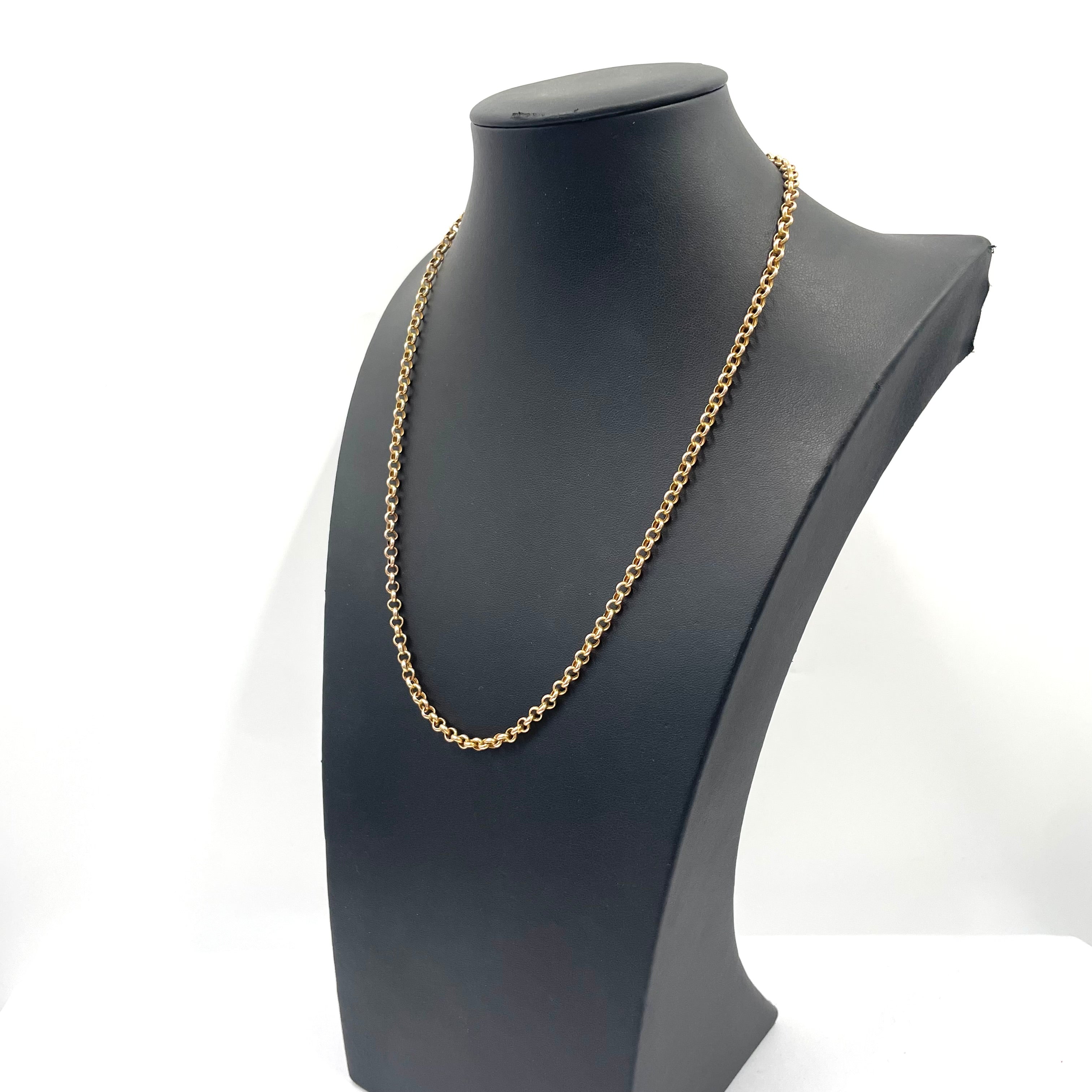 9ct Yellow Gold Belcher Chain 21" 4mm
