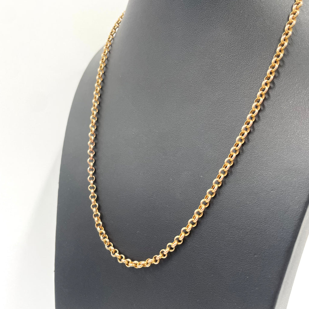 9ct Yellow Gold Belcher Chain 21" 4mm