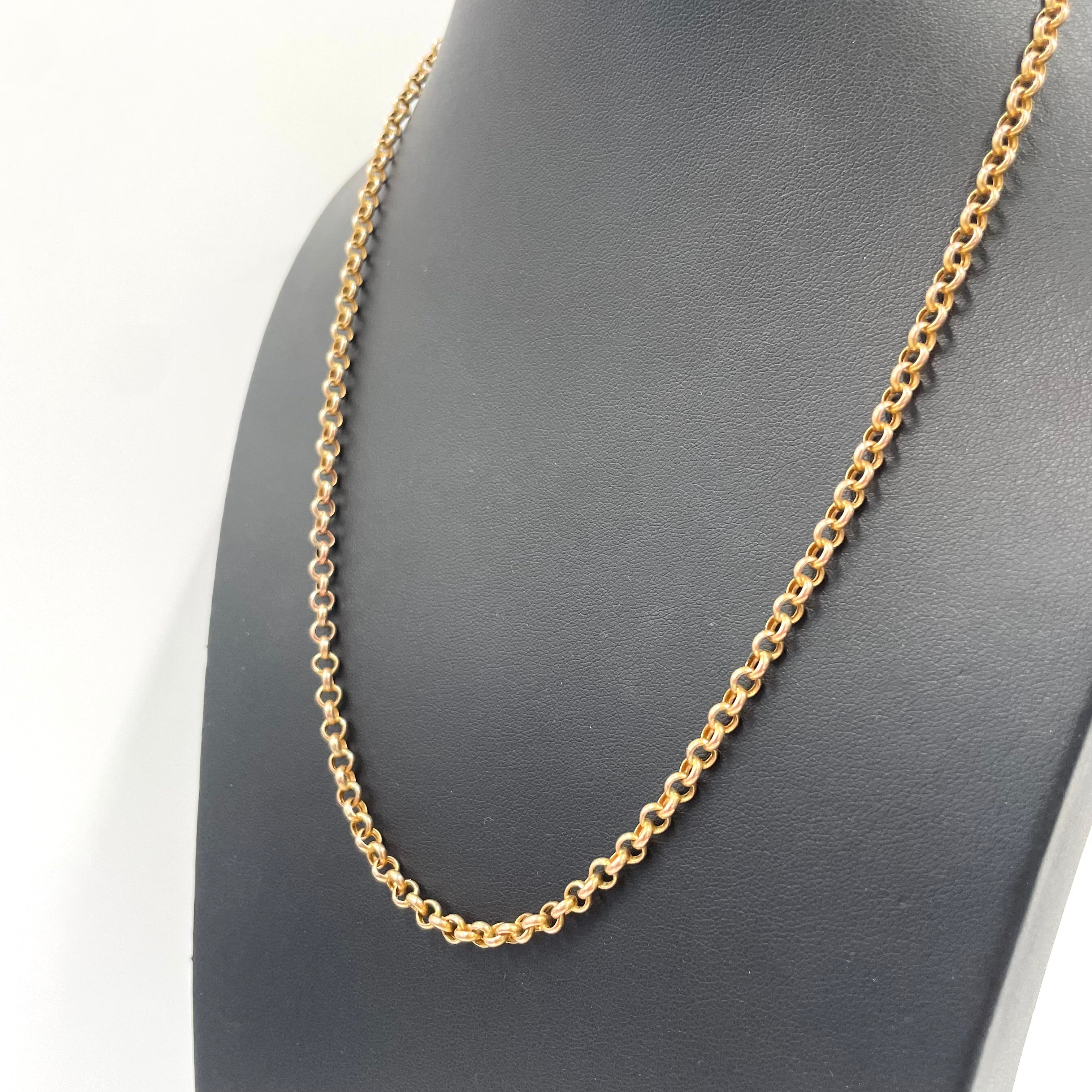 9ct Yellow Gold Belcher Chain 21" 4mm