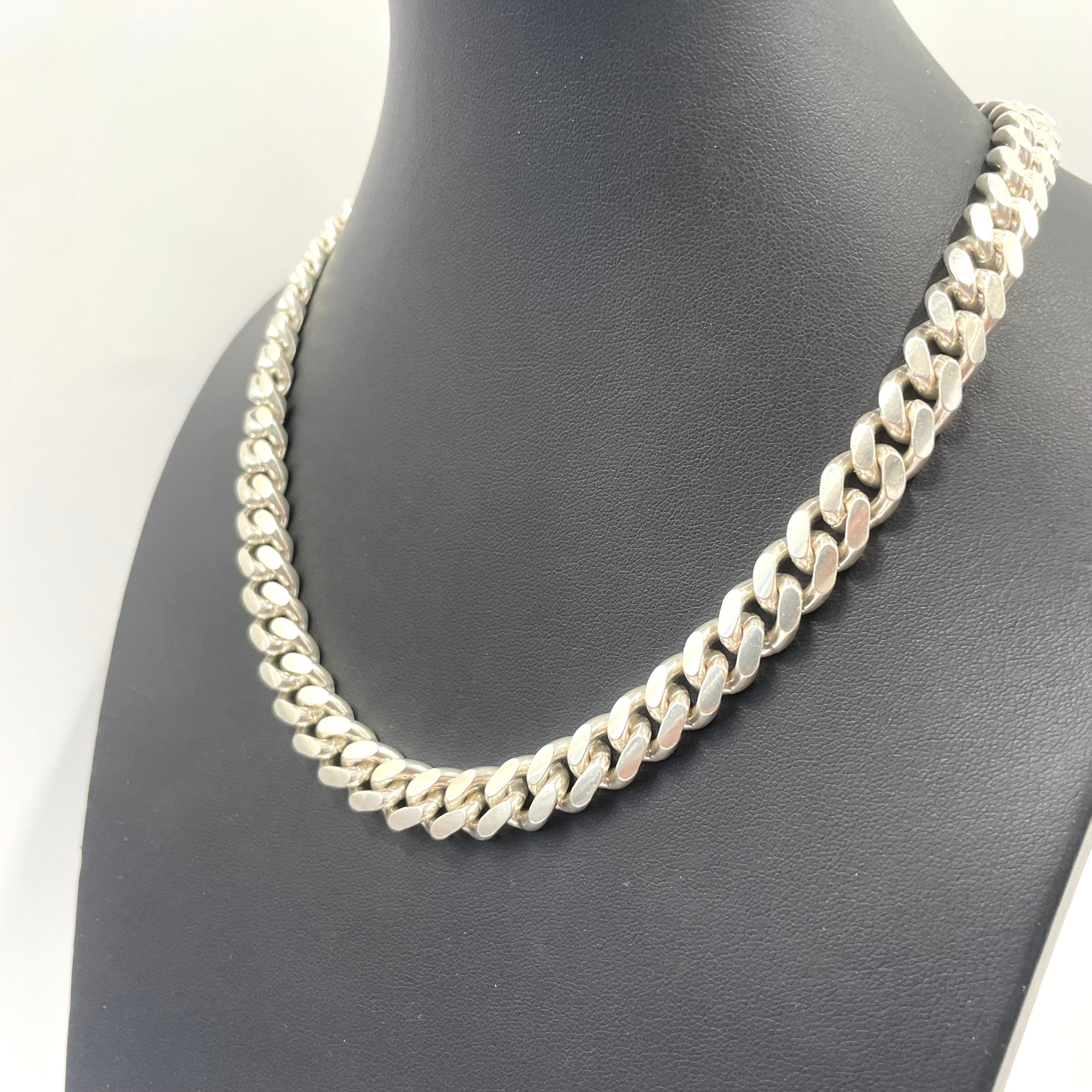 925 Silver Curb Chain 18" 9mm