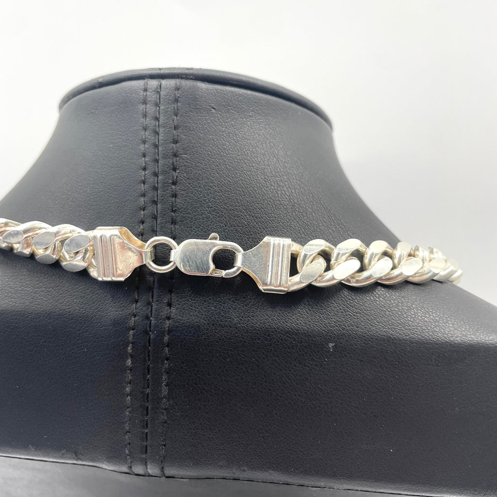 925 Silver Curb Chain 18" 9mm