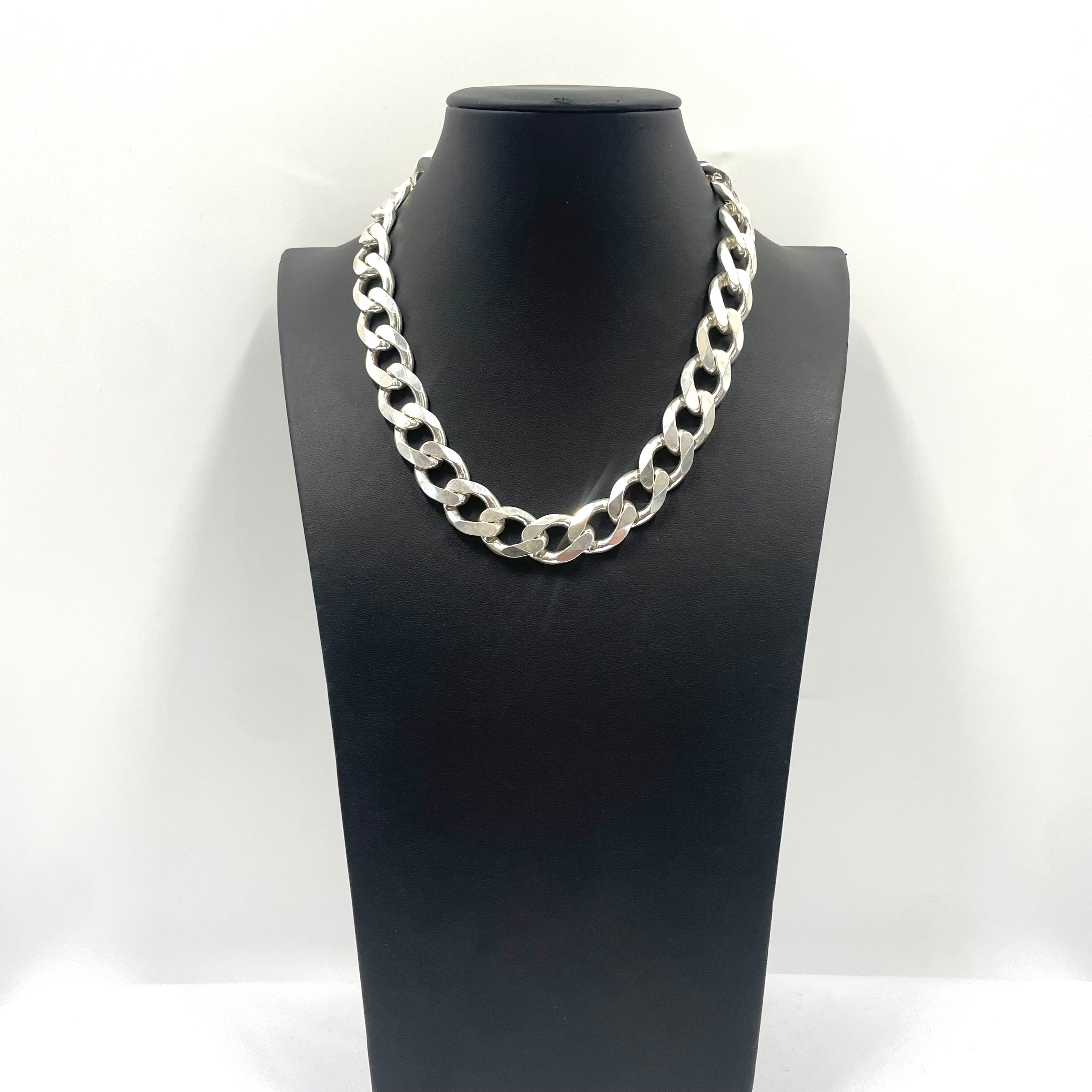 925 Silver Curb Chain 18" 15mm