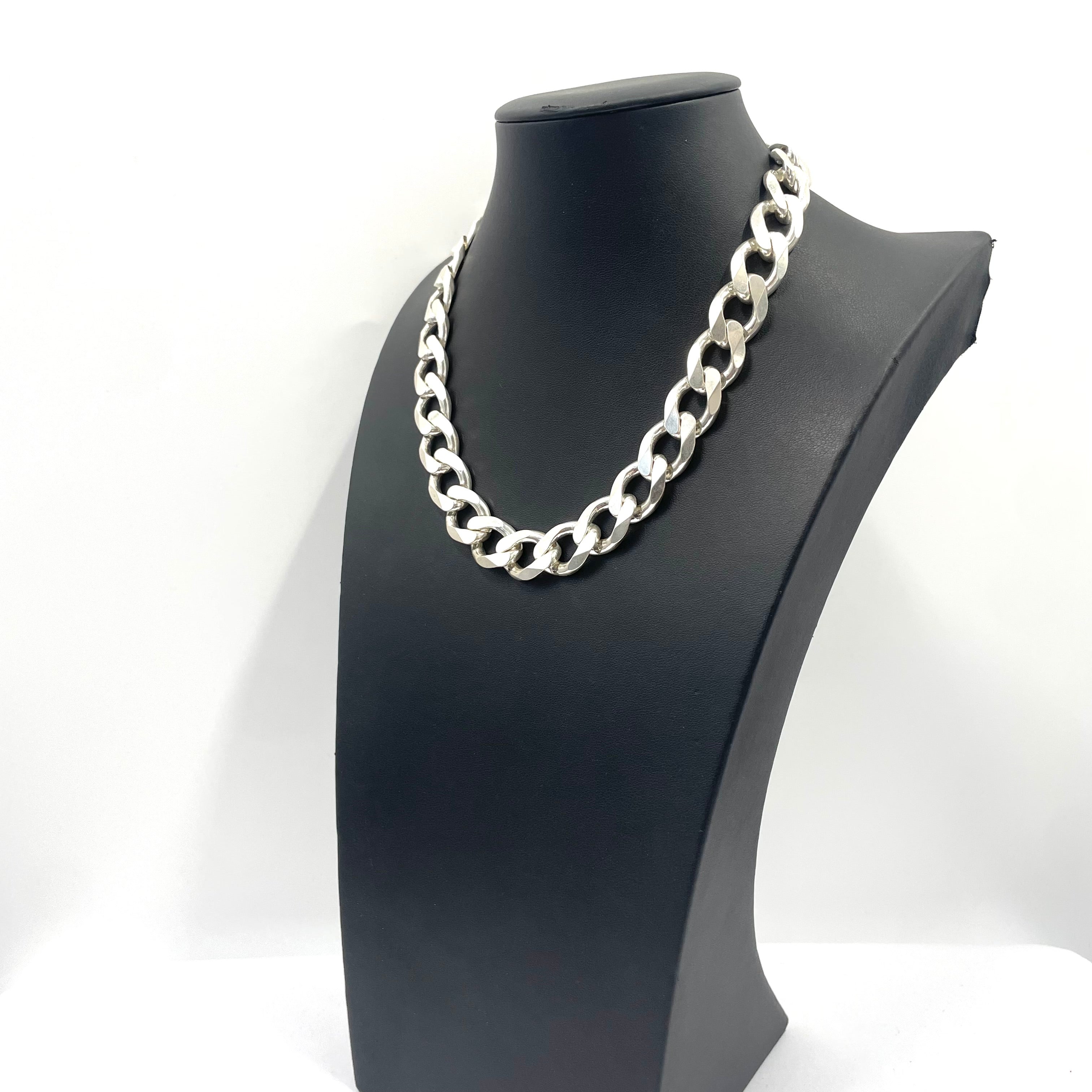 925 Silver Curb Chain 18" 15mm