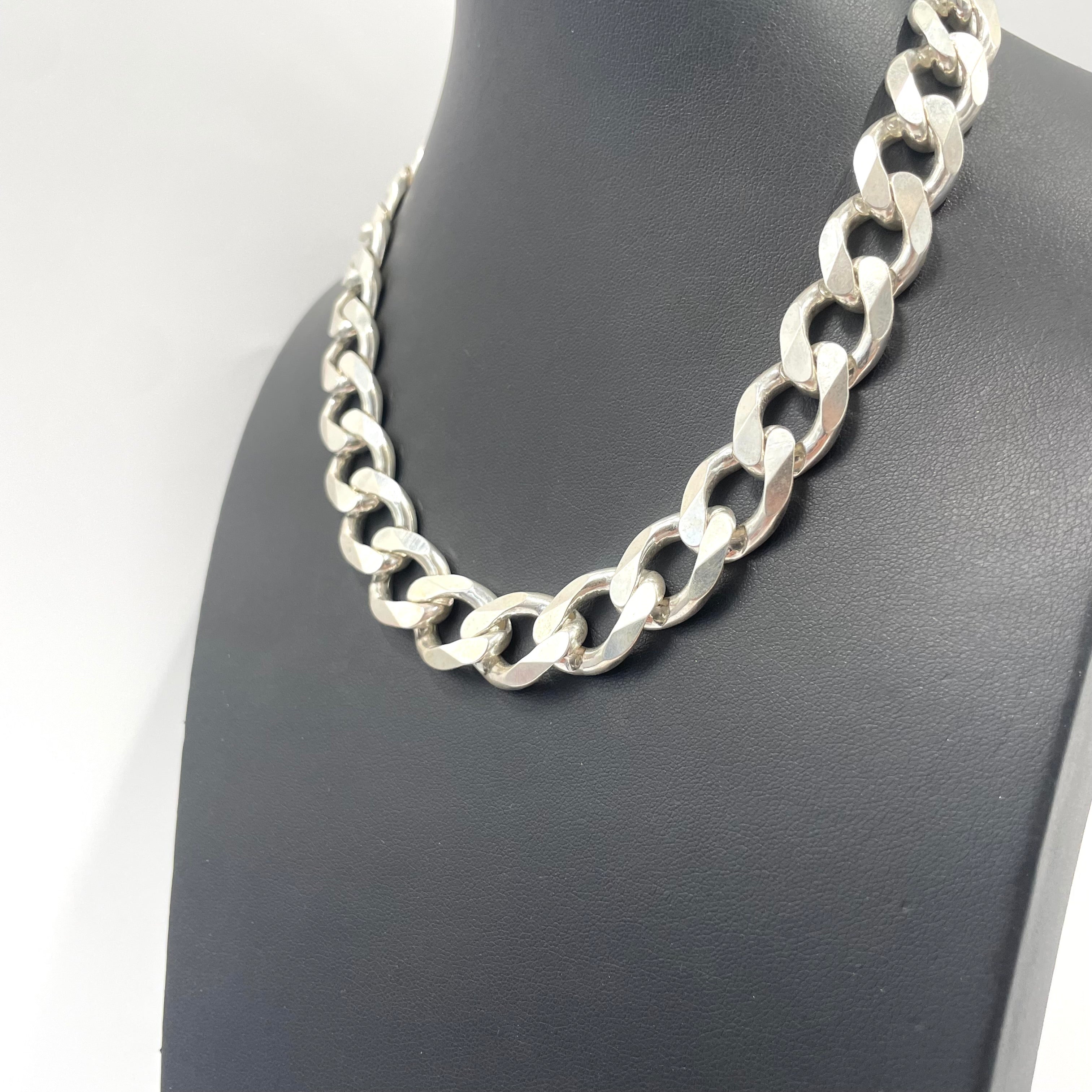 925 Silver Curb Chain 18" 15mm