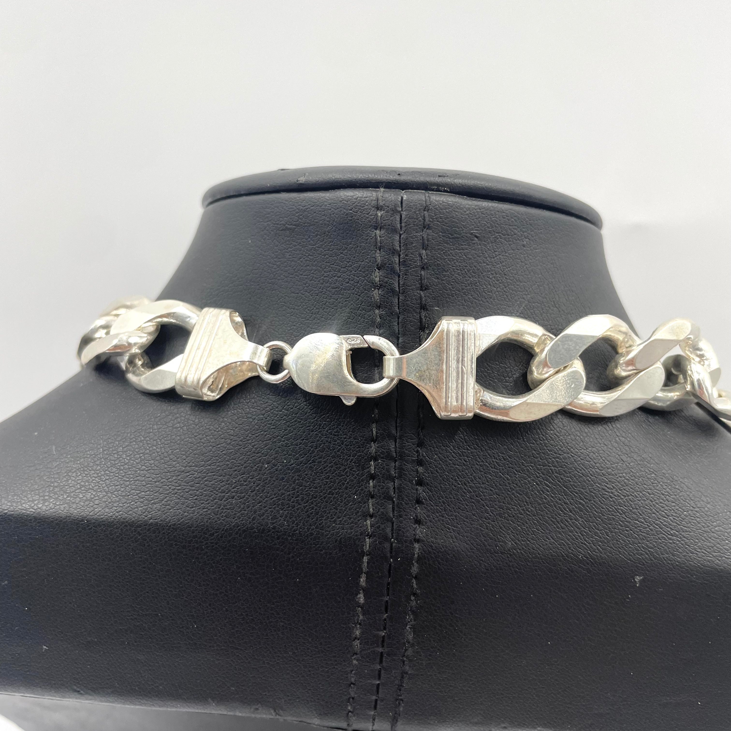 925 Silver Curb Chain 18" 15mm