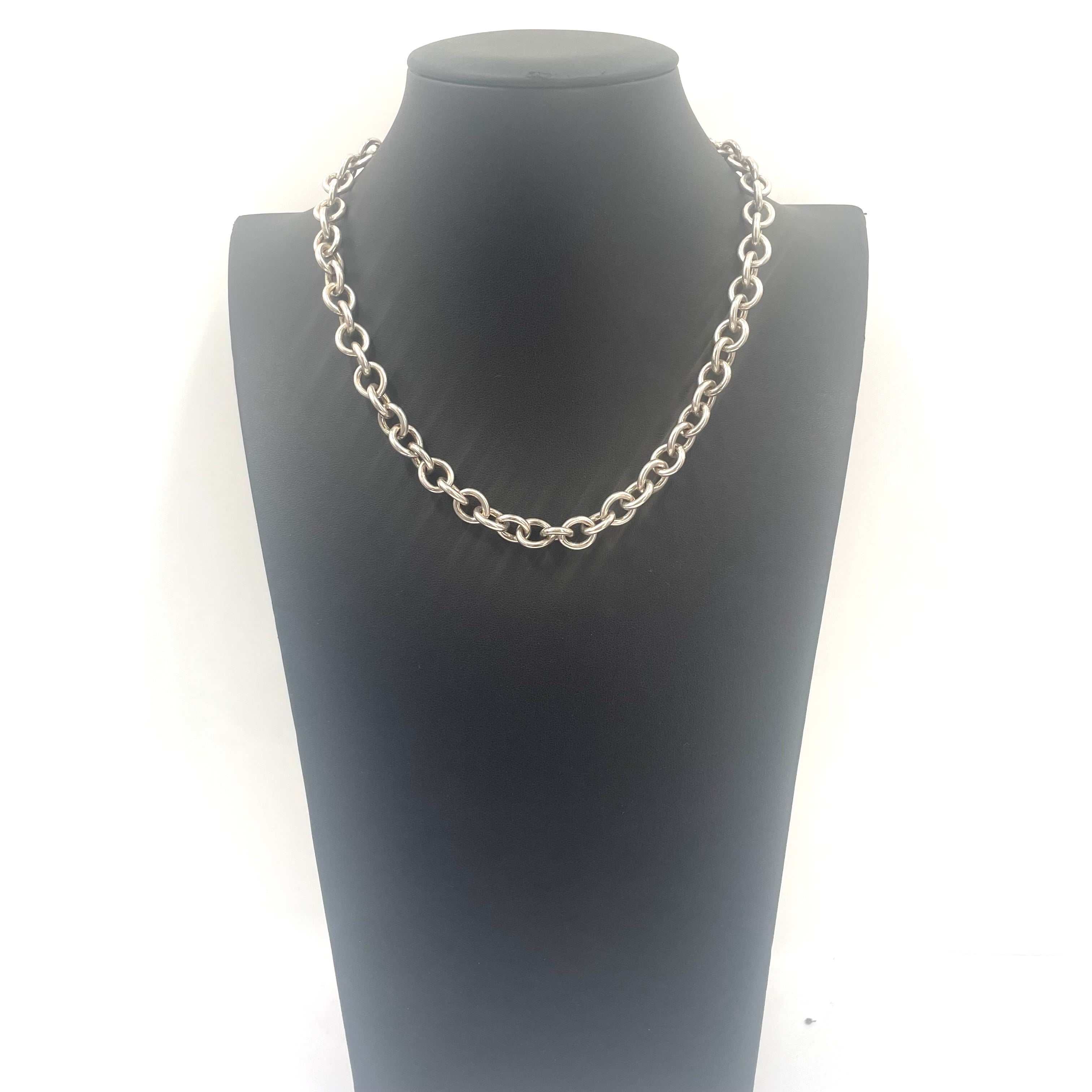 925 Sterling Silver Curb Chain 16" 9mm