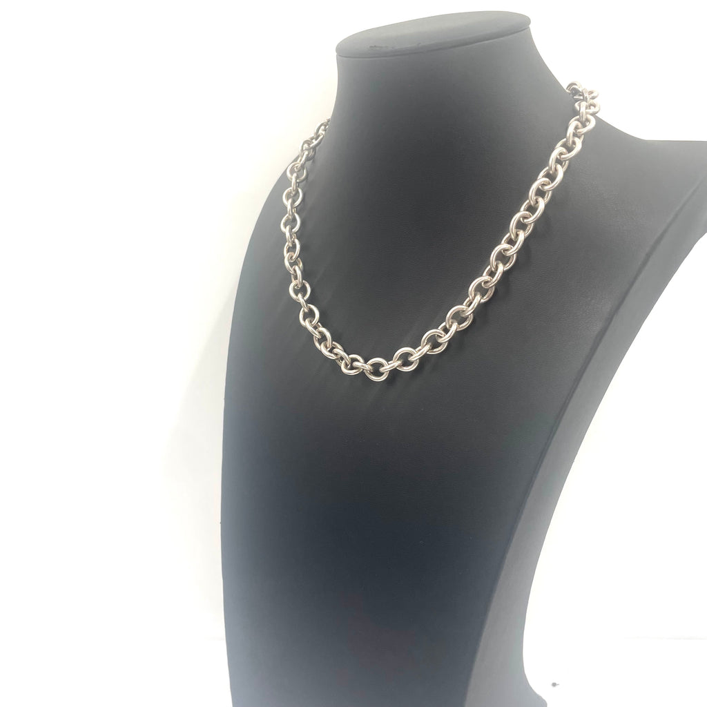 925 Sterling Silver Curb Chain 16" 9mm