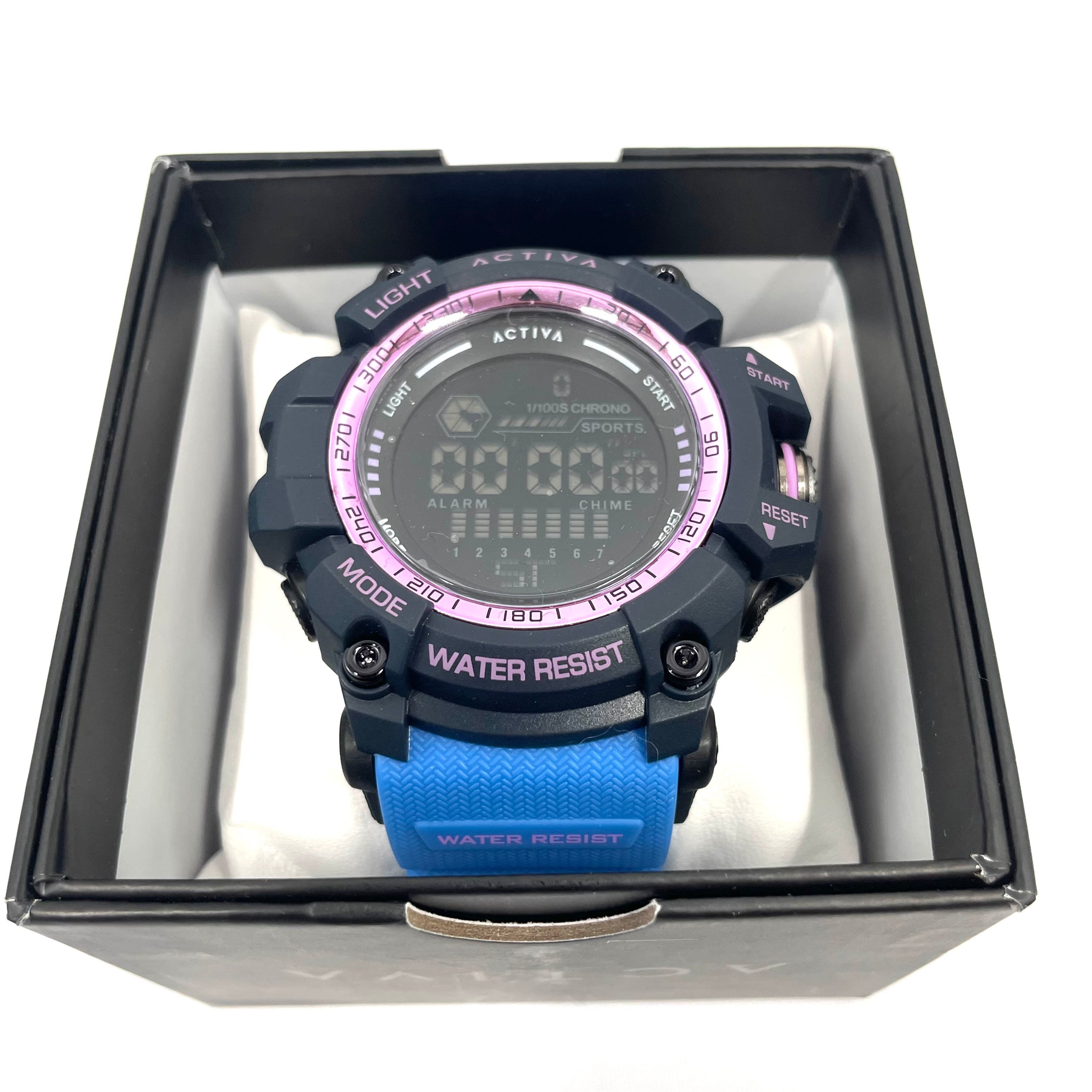 Activa Men’s Digital Sports Watch – Blue & Black