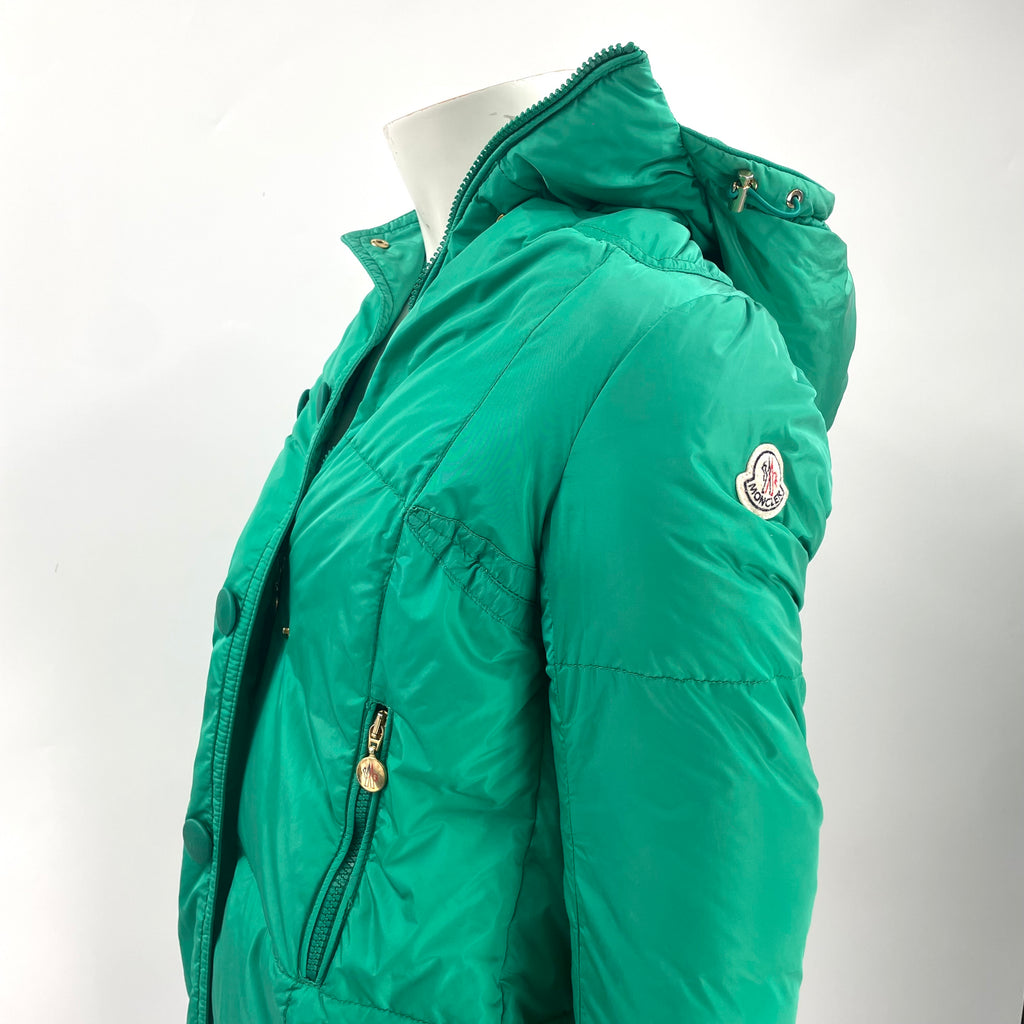 Moncler Teal Green Quilted Puffer Coat – Size 1