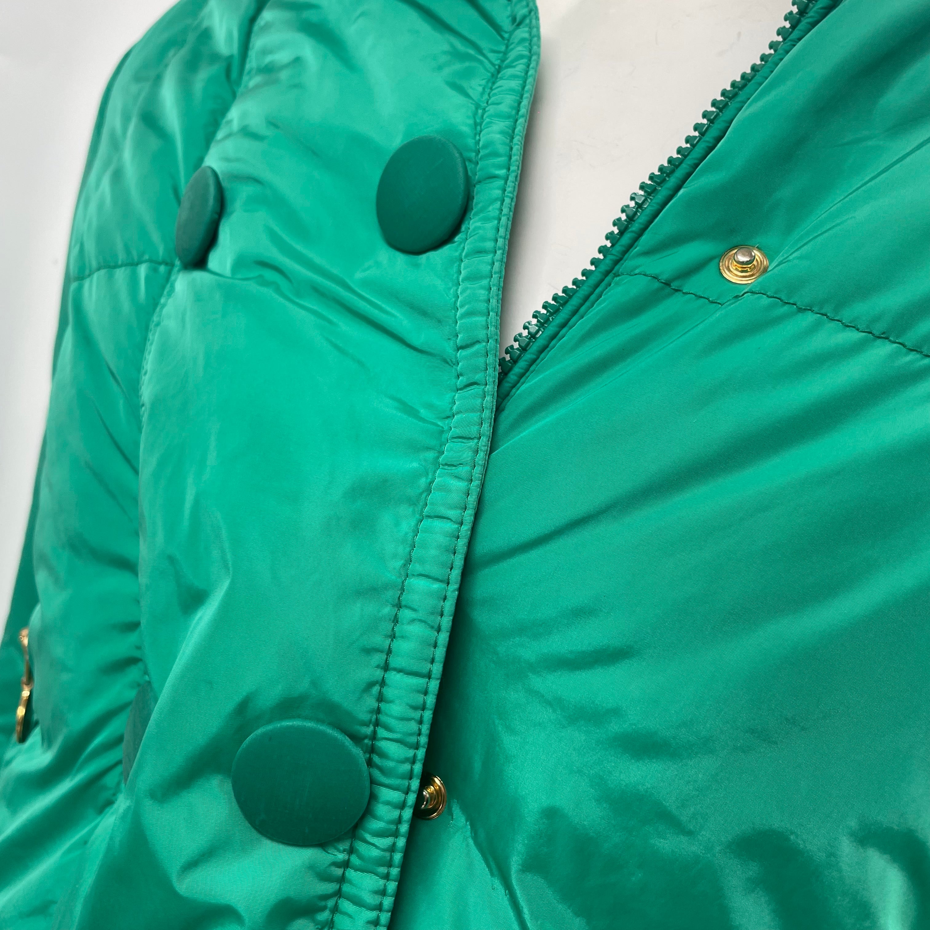 Moncler Teal Green Quilted Puffer Coat – Size 1