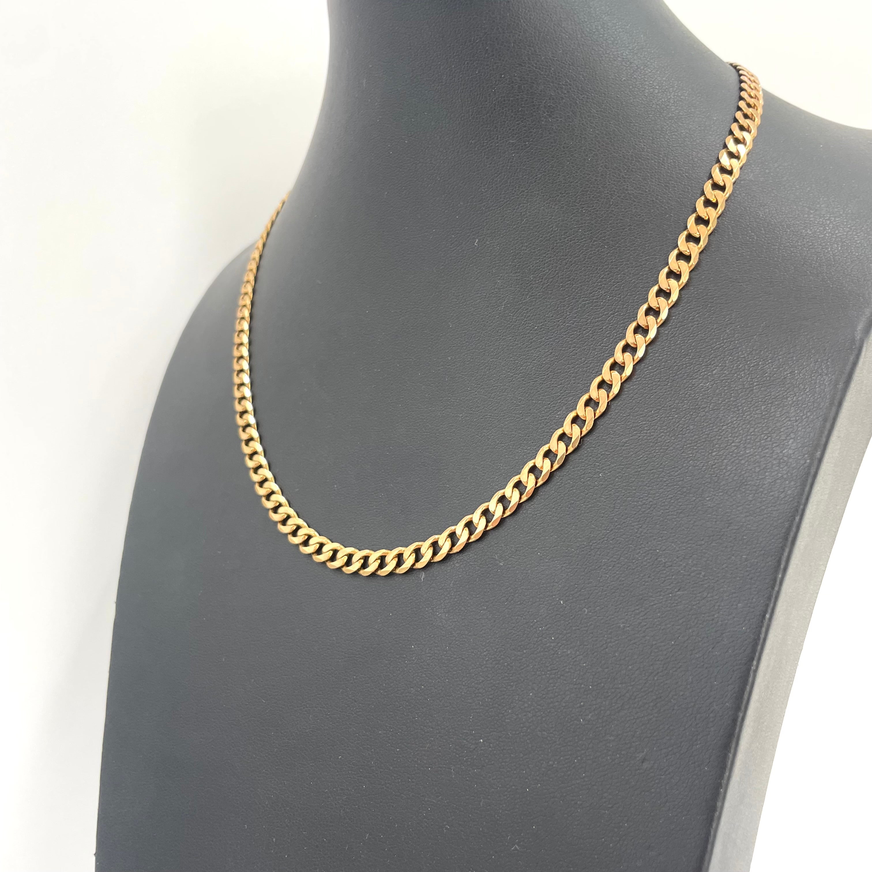 9CT Gold Curb Chain 18" 5mm