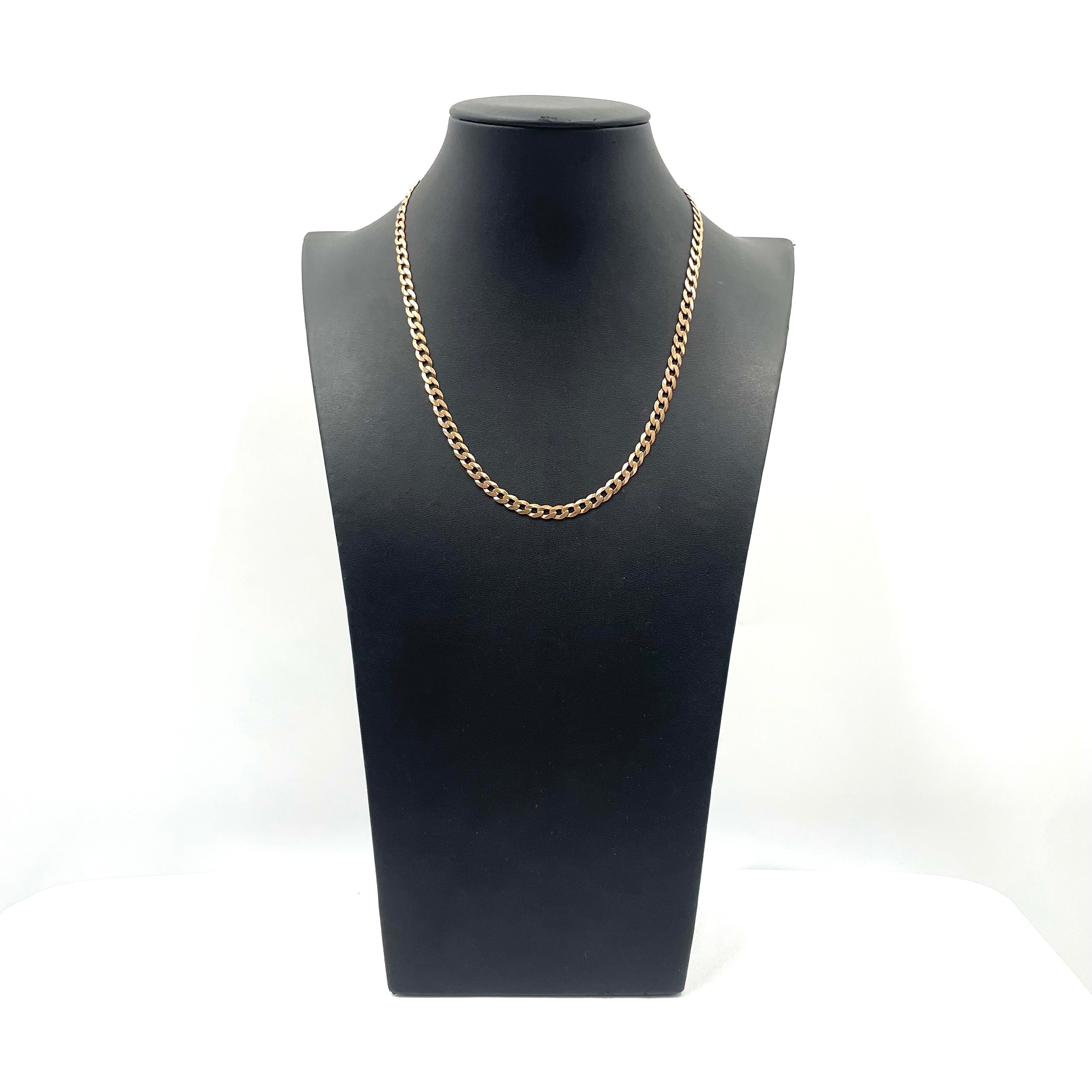9CT Rose Gold Curb Chain 18" 3mm