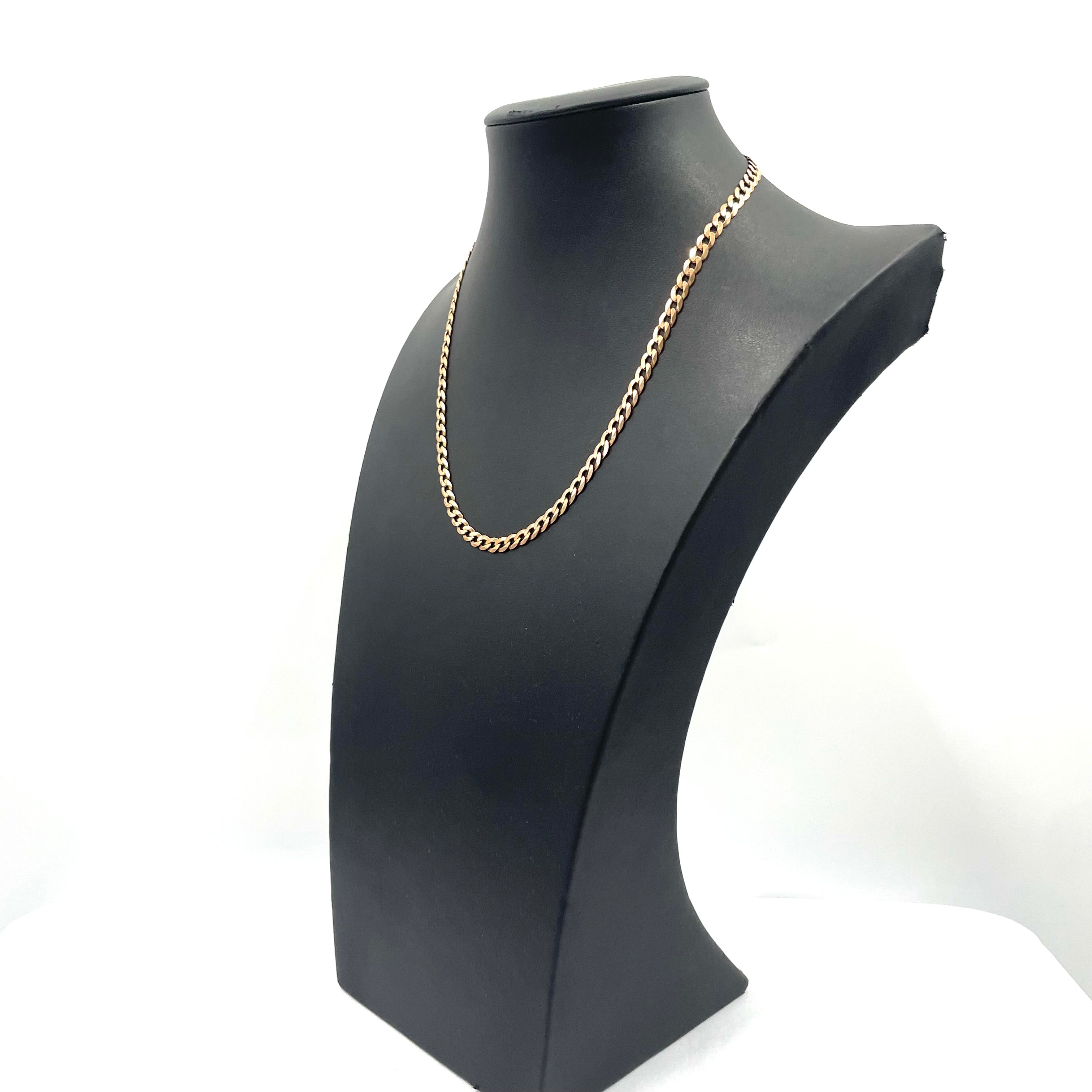 9CT Rose Gold Curb Chain 18" 3mm
