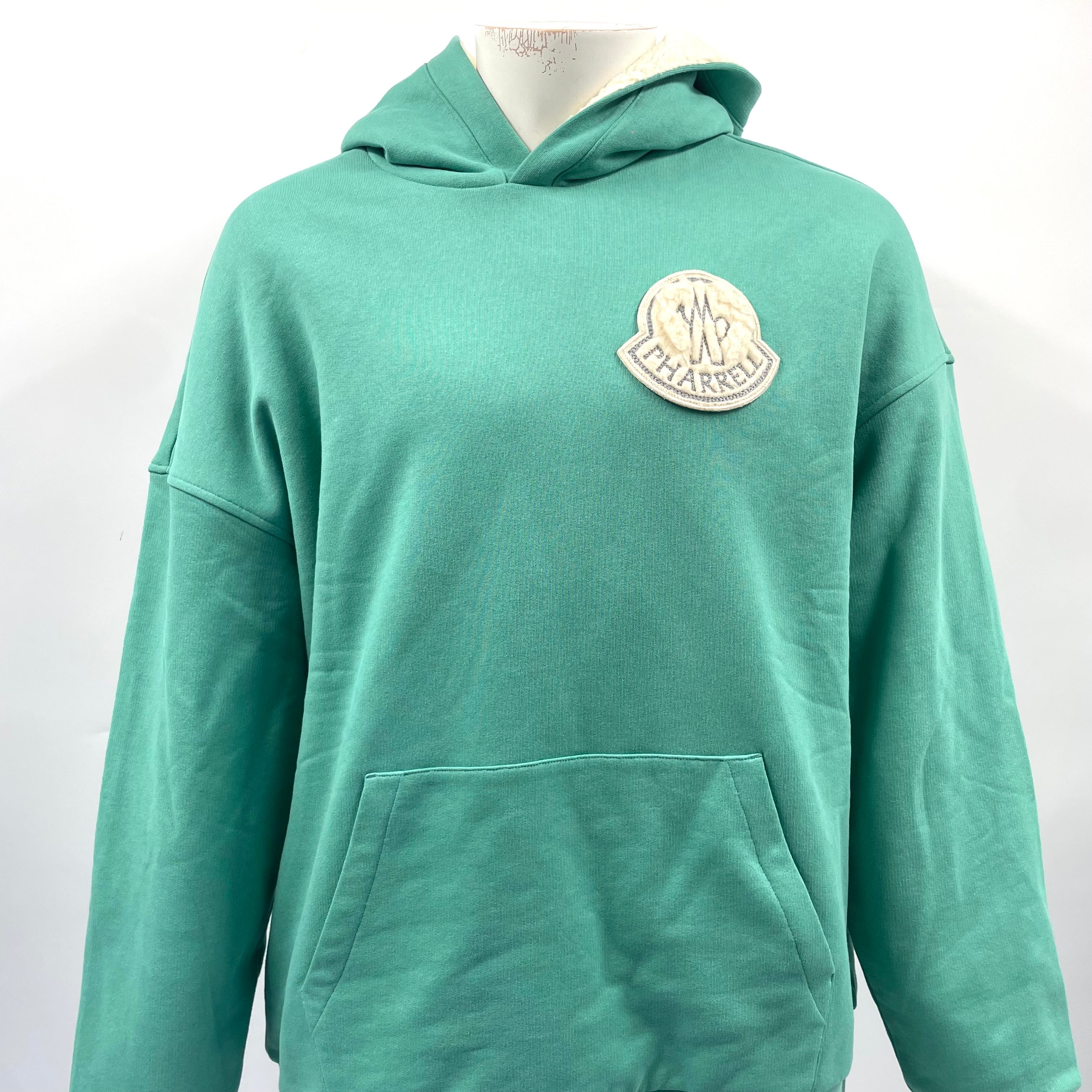 Moncler x Pharrell Genius Mint Green Logo Hoodie – Size TG L (Large) – Brand New with Tags