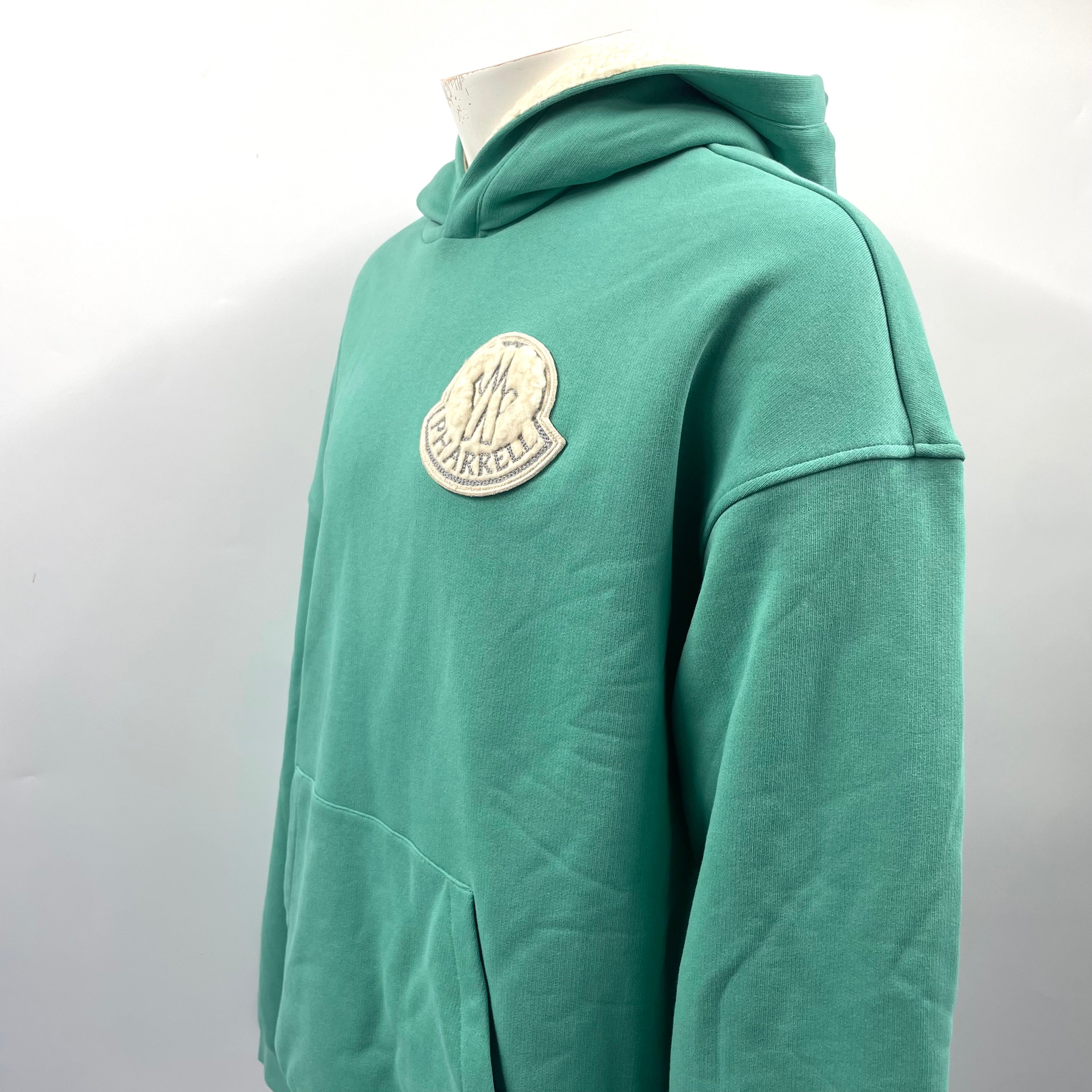 Moncler x Pharrell Genius Mint Green Logo Hoodie – Size TG L (Large) – Brand New with Tags