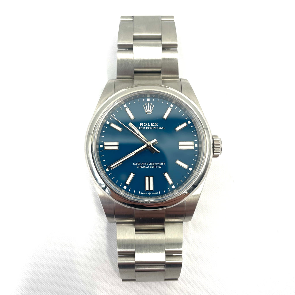 Rolex Oyster Perpetual 41 Med Blue 124300 2025 Unworn Full Set