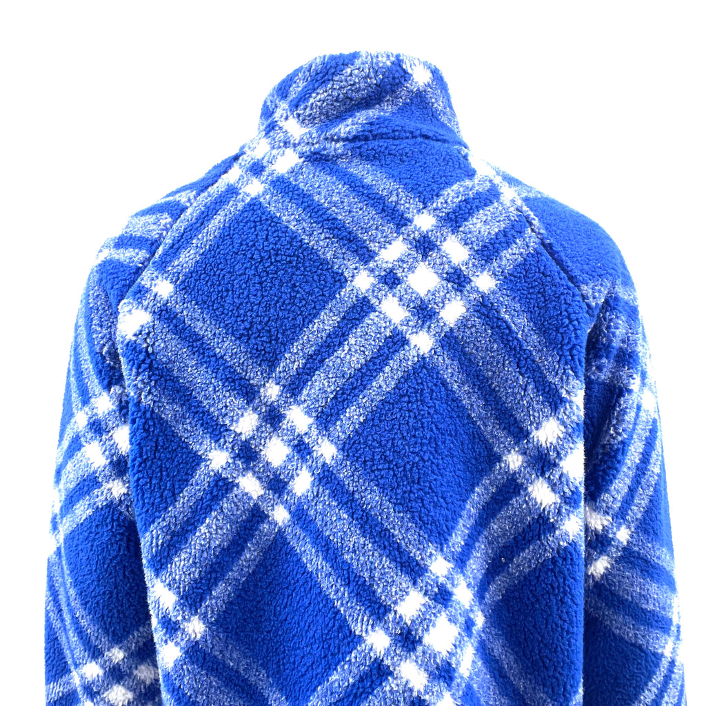 Burberry Blue & White Sherpa Fleece Jacket – Brand New – EU 49