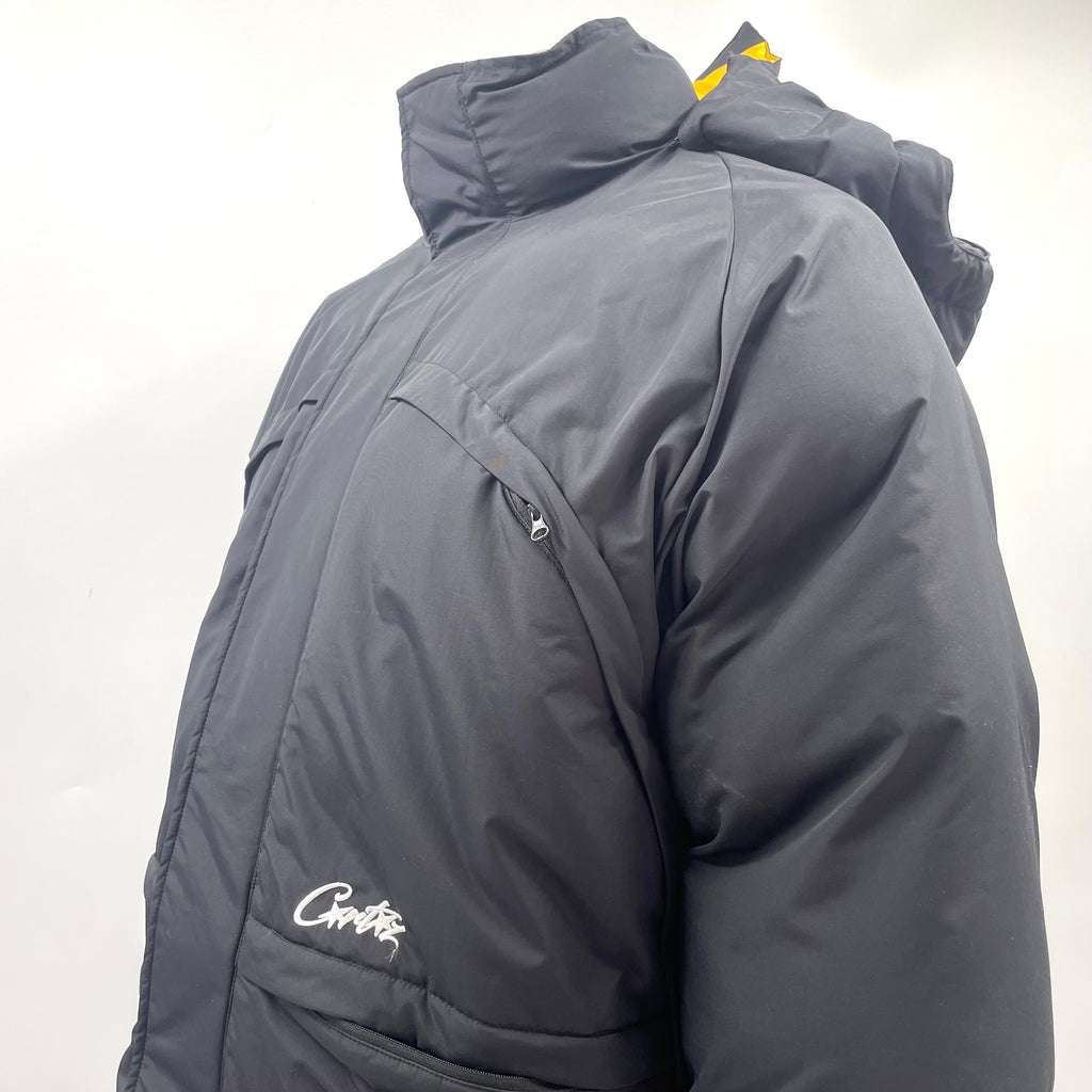 Corteiz Black Puffer Jacket – Pre-Owned Excellent Condition, Size XL