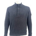 Stone Island Quarter-Zip Crewneck – Charcoal Grey | Size S