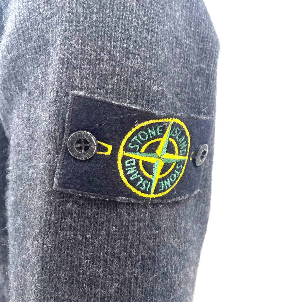 Stone Island Quarter-Zip Crewneck – Charcoal Grey | Size S
